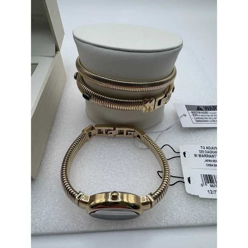 Anne Klein New York Ladies Green Malachite Bracelet And Watch Set / 12/7752MAST